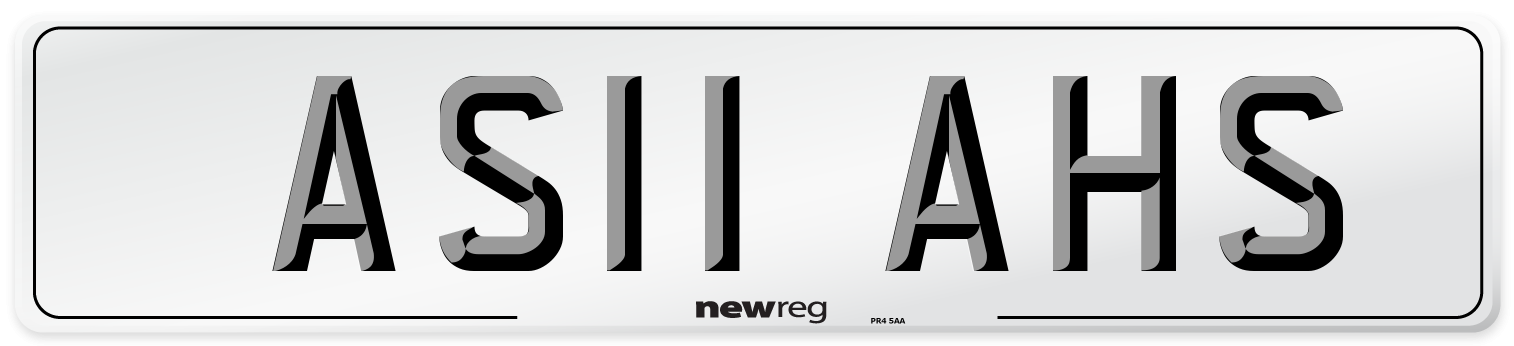 AS11 AHS Number Plate from New Reg